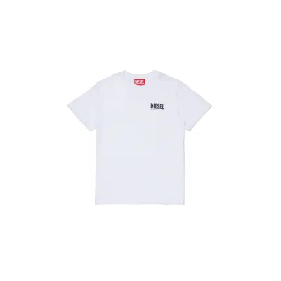 WHITE TSHIRT BLK DSL LOGO SHORT SLEEVE UTILLO / J02504-K100