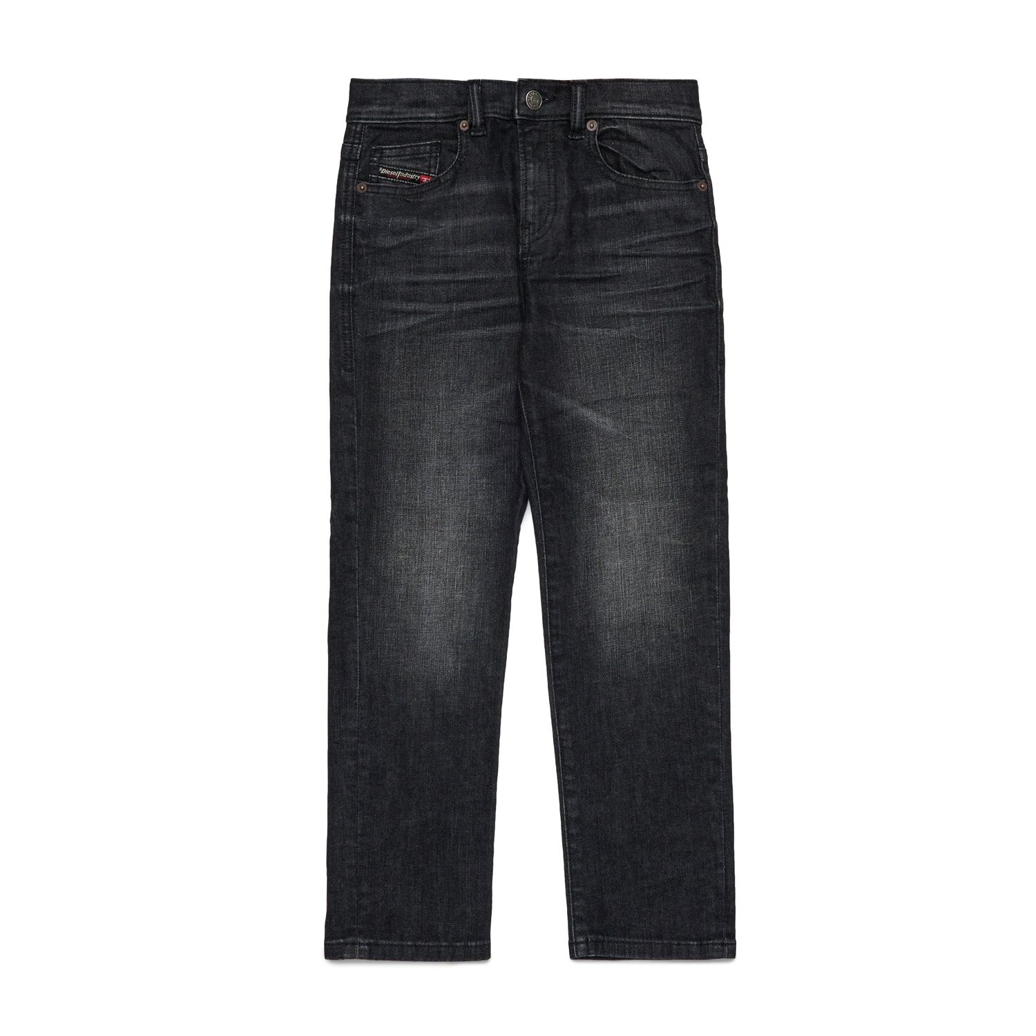 BLACK DENIM PANT VIKER REG FIT STRAIGHT LEG HIGH WAIST / J00809-K02