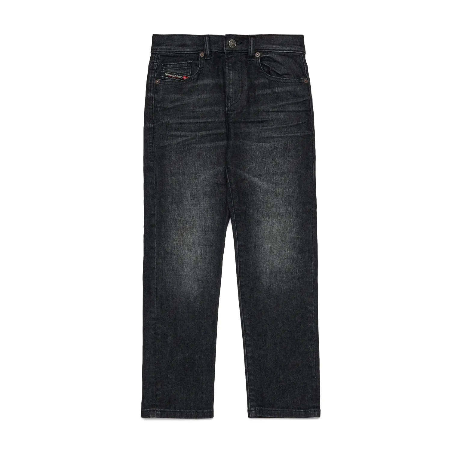 BLACK DENIM PANT VIKER REG FIT STRAIGHT LEG HIGH WAIST / J00809-K02