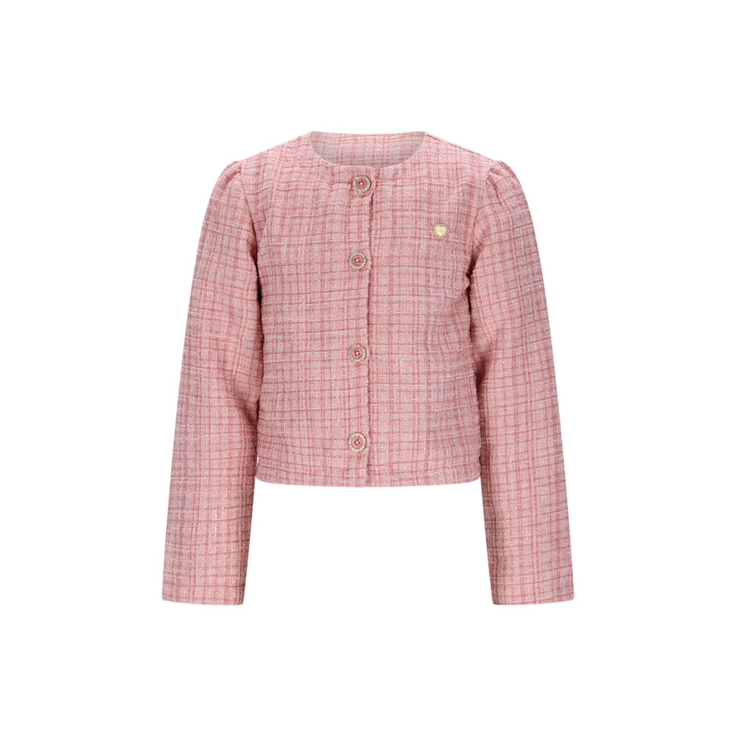 PINK TWEED JACKET RHINESTONE BUTTONS / C5085120-919