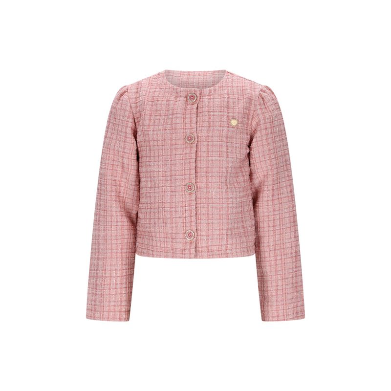 PINK TWEED JACKET RHINESTONE BUTTONS / C5085120-919