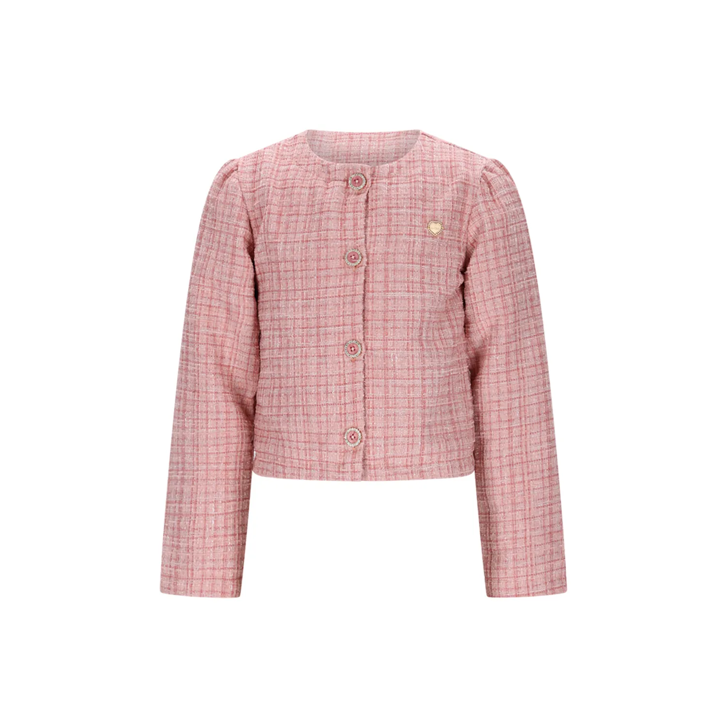 PINK TWEED JACKET RHINESTONE BUTTONS / C5085120-919