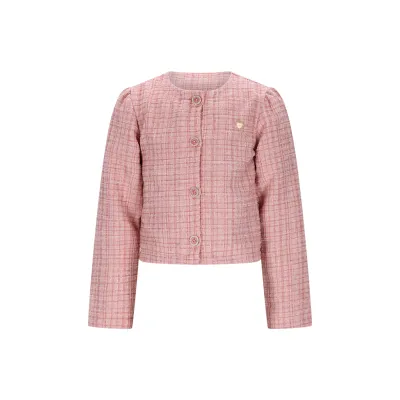 PINK TWEED JACKET RHINESTONE BUTTONS / C5085120-919