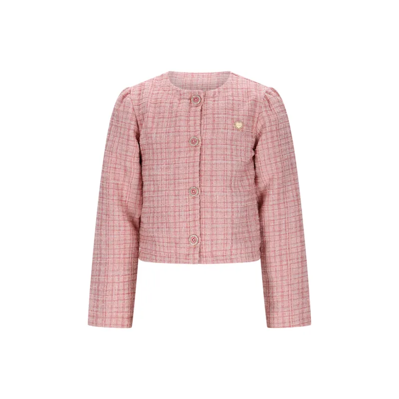 PINK TWEED JACKET RHINESTONE BUTTONS / C5085120-919