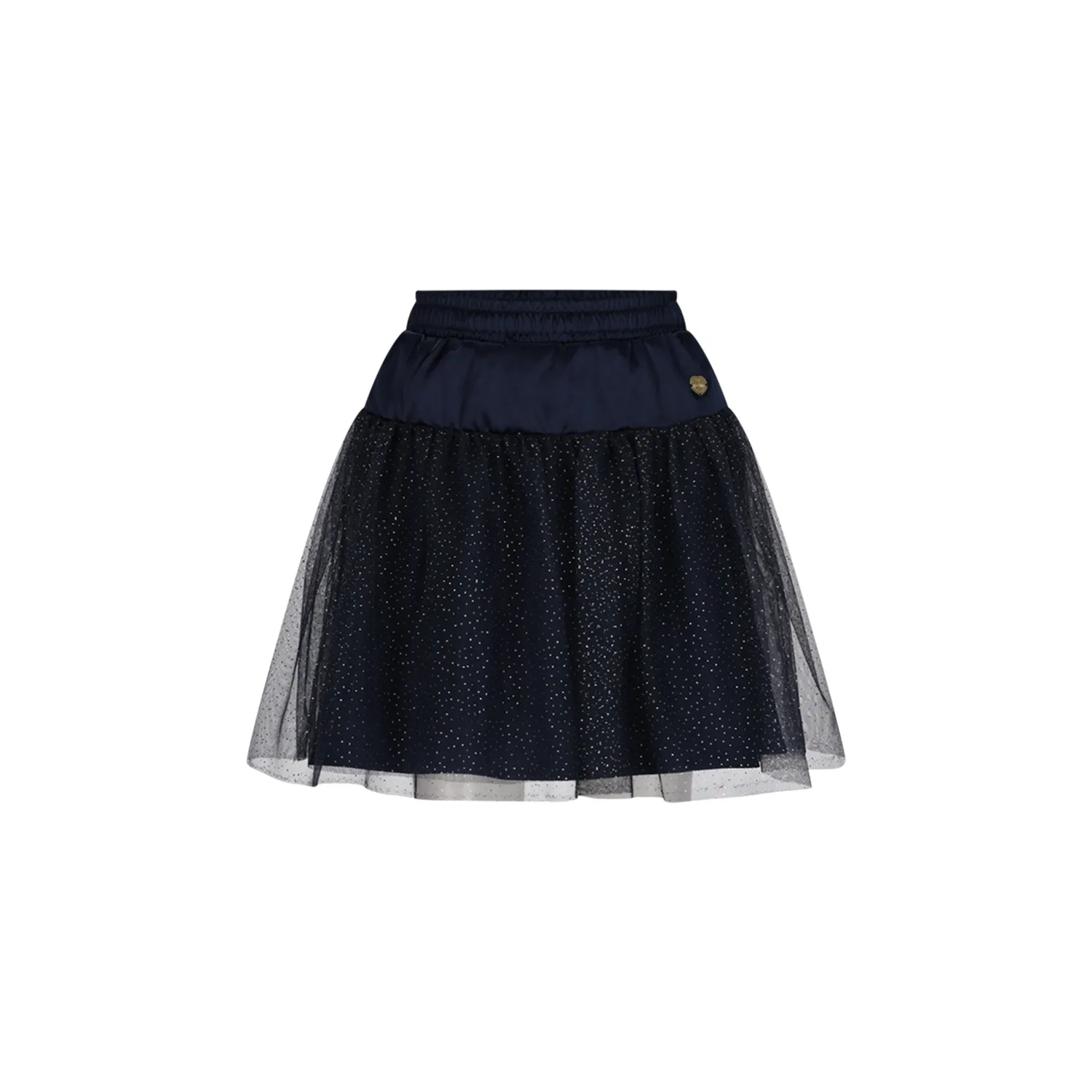NAVY GLITTER TULLE SKIRT SATIN WAIST BAND / C508-5706-192