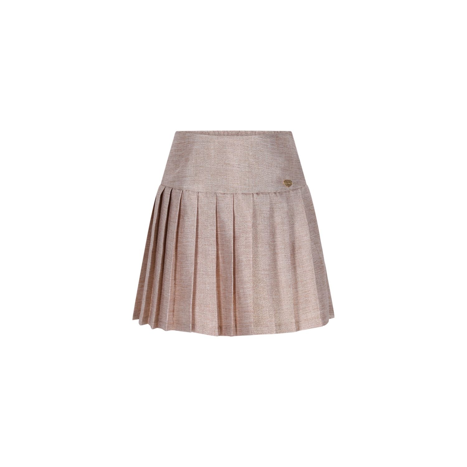 GOLD GLITTER SKIRT PLEATED / C508-5716-427