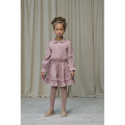 ROSE PINK SILKY DRESS FRONT CLOSURE / C508-5810-255