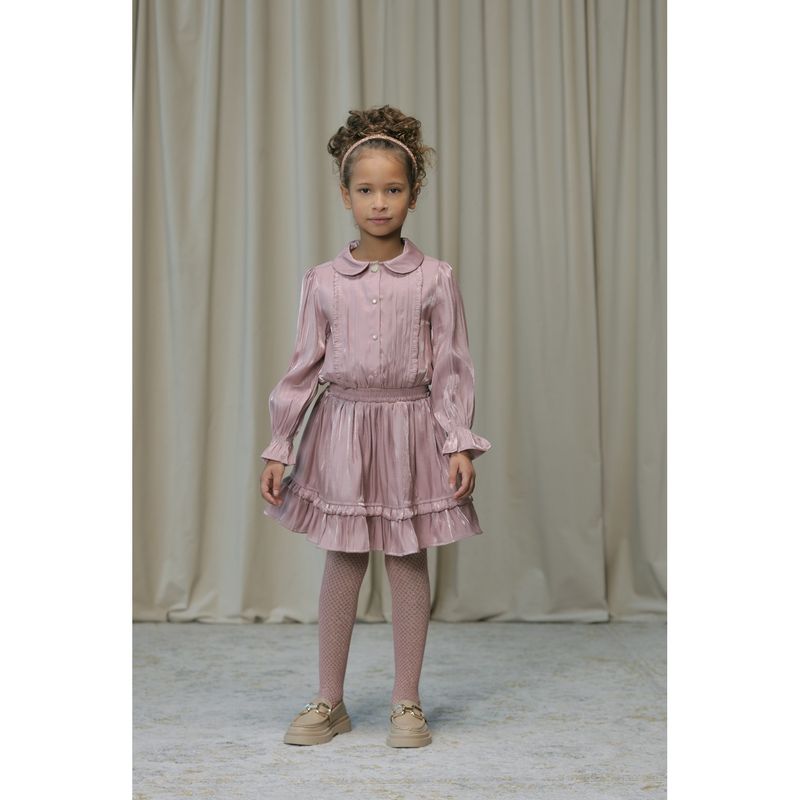 ROSE PINK SILKY DRESS FRONT CLOSURE / C508-5810-255