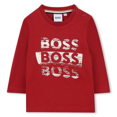 DARK RED TSHIRT TRIPLE LOGO LONG SLEEVE / J52463-96D