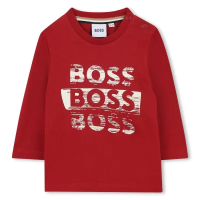 DARK RED TSHIRT TRIPLE LOGO LONG SLEEVE / J52463-96D