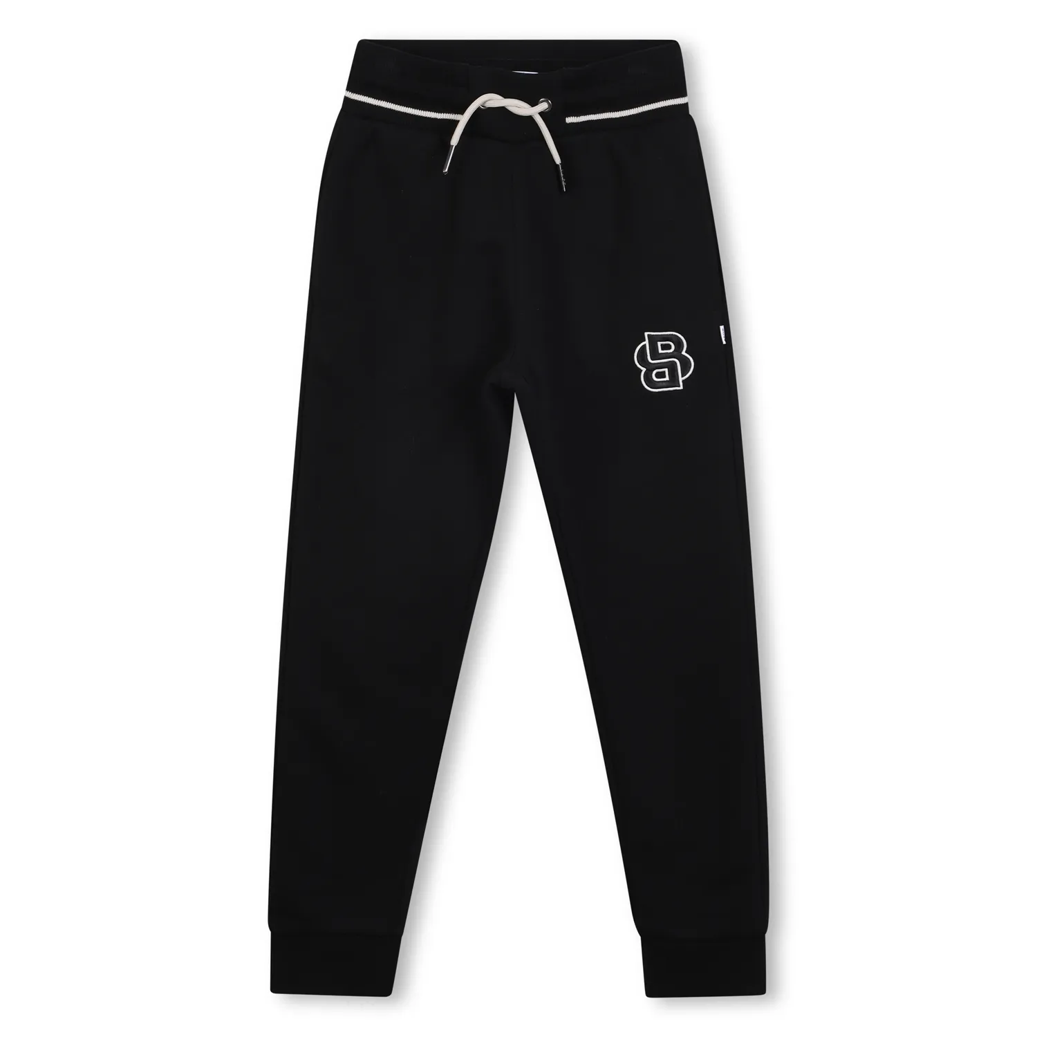BLACK JOGGING PANT EMBROIDERED LOGO / J52291-09B
