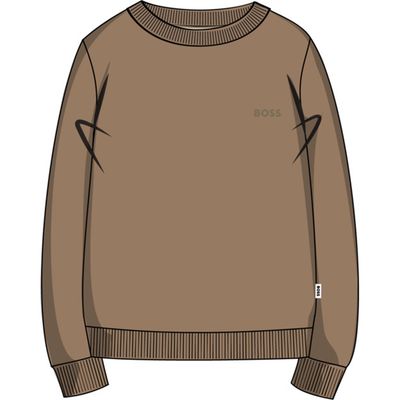 BROWN SWEATTOP SMALL LOGO / J52348-269