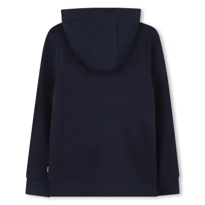 NAVY ZIP UP HOODIE CARDIGAN / J52321-849