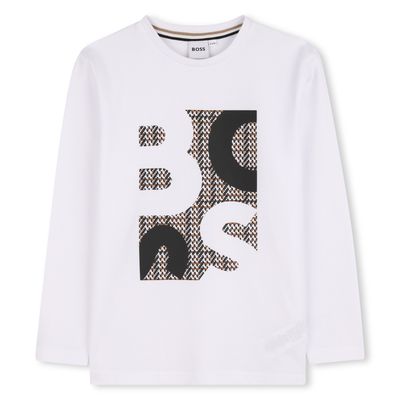 WHITE GRAPHIC TSHIRT BLK/BRWN LOGO / 52362-10P
