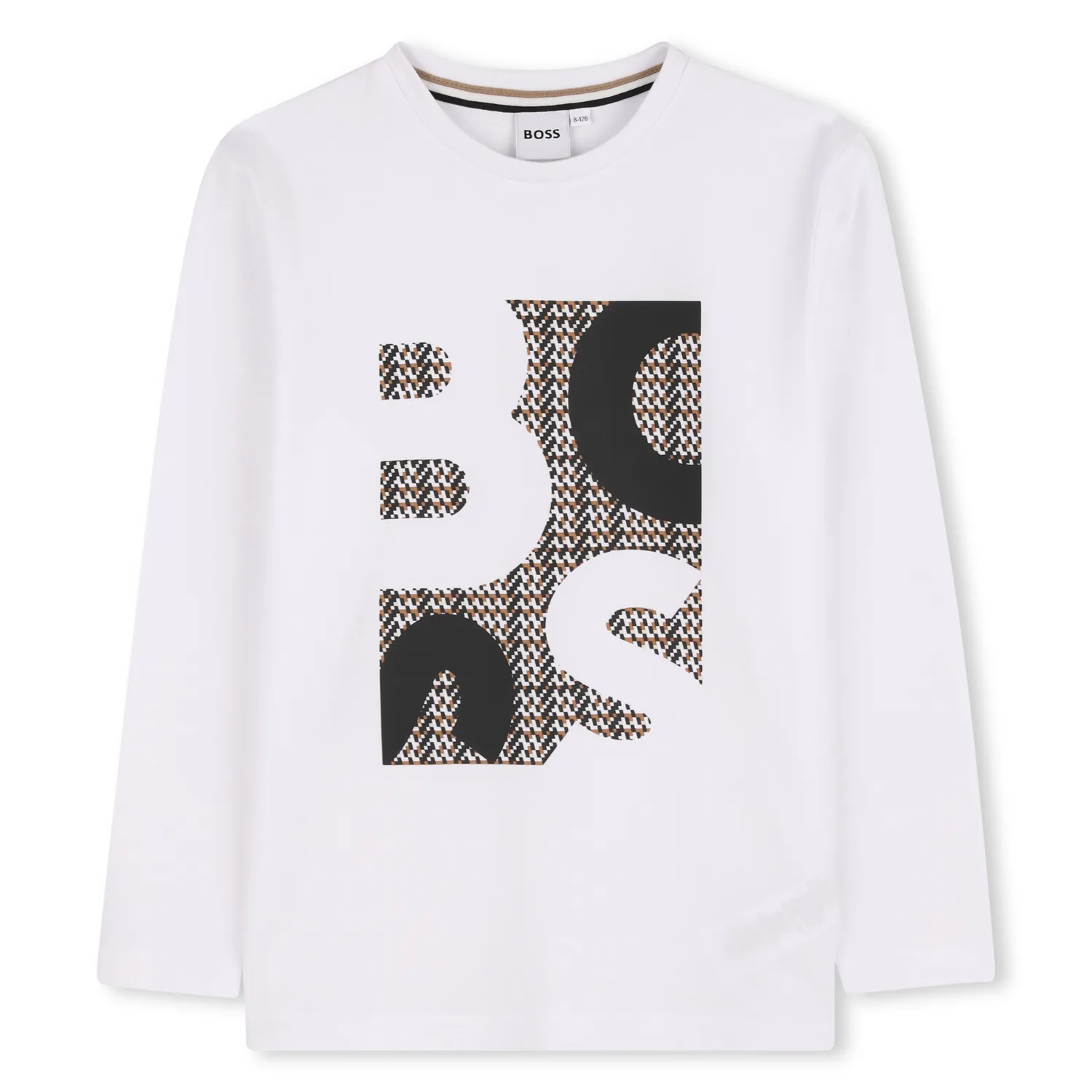 WHITE GRAPHIC TSHIRT BLK/BRWN LOGO / 52362-10P