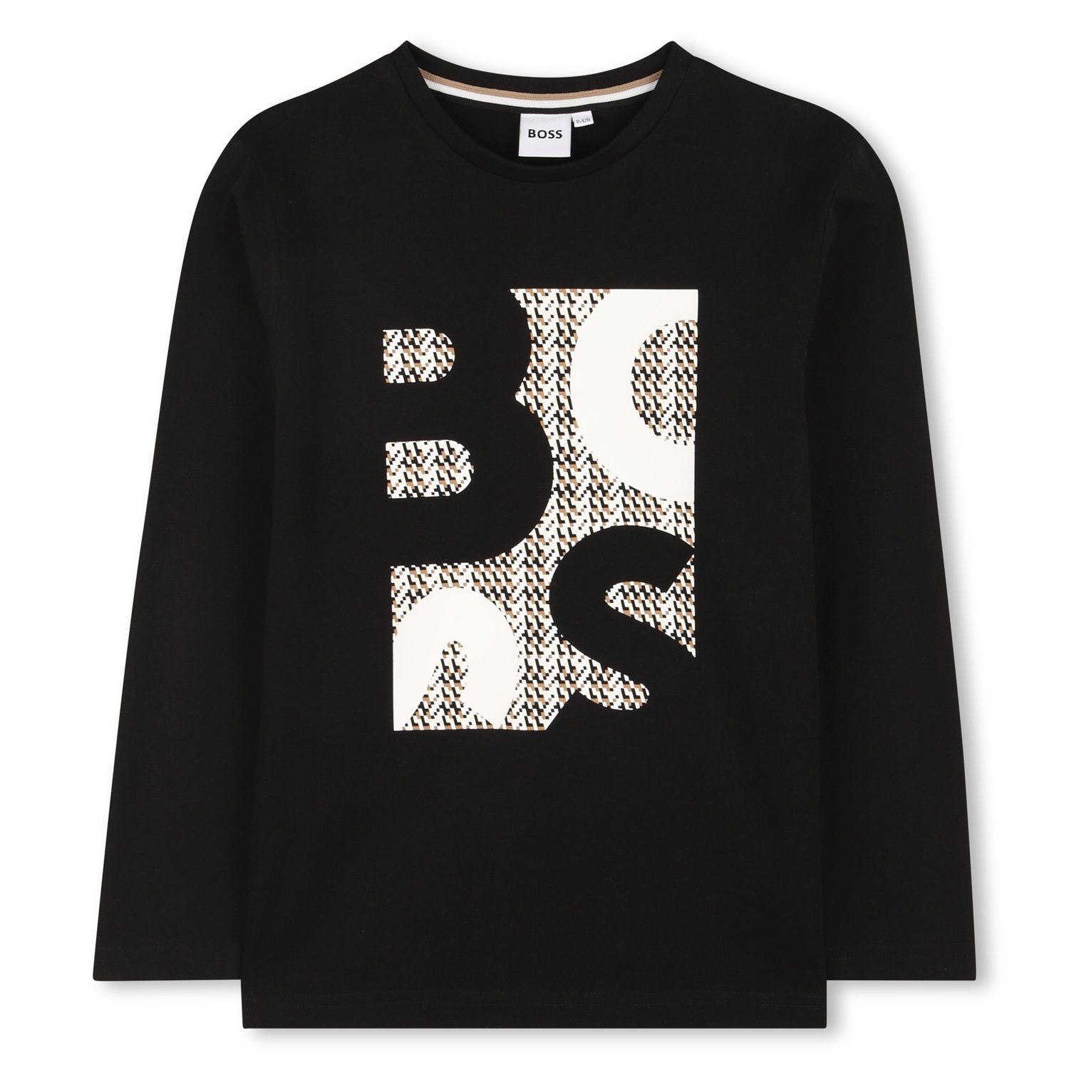 BLACK GRAPHIC TSHIRT WHT LONG SLEEVE / J52362-099B