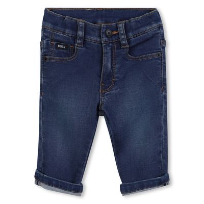 MID BLUE DENIM PANT REGULAR FIT ADJ WAIST / J52439-Z07