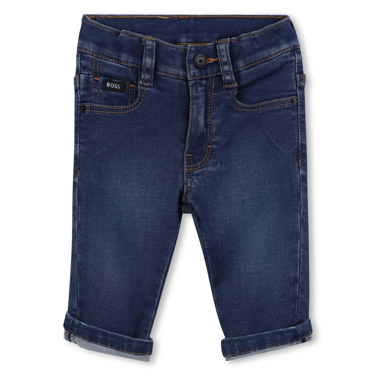MID BLUE DENIM PANT REGULAR FIT ADJ WAIST / J52439-Z07