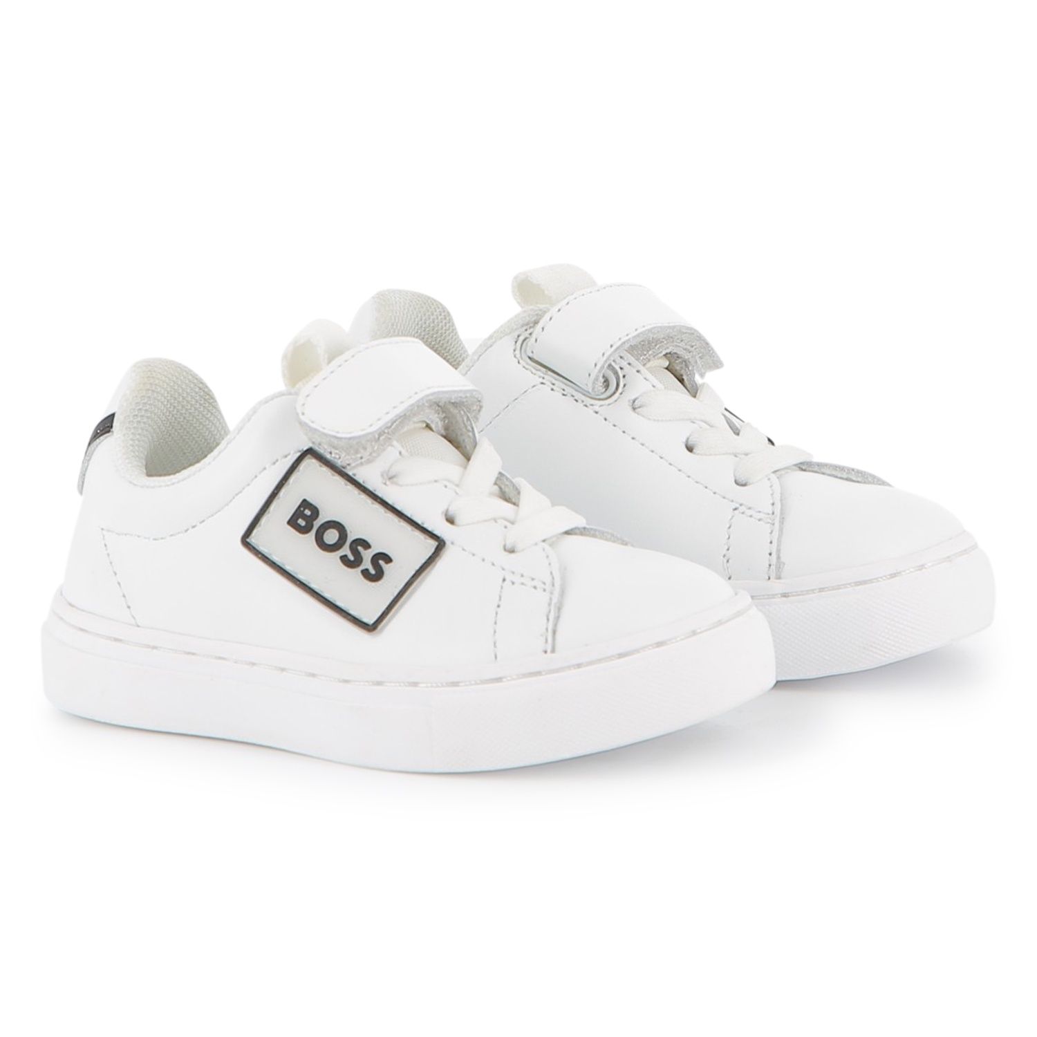 WHITE SHOE LACE & VELCRO CLOSURE / J52573-10P