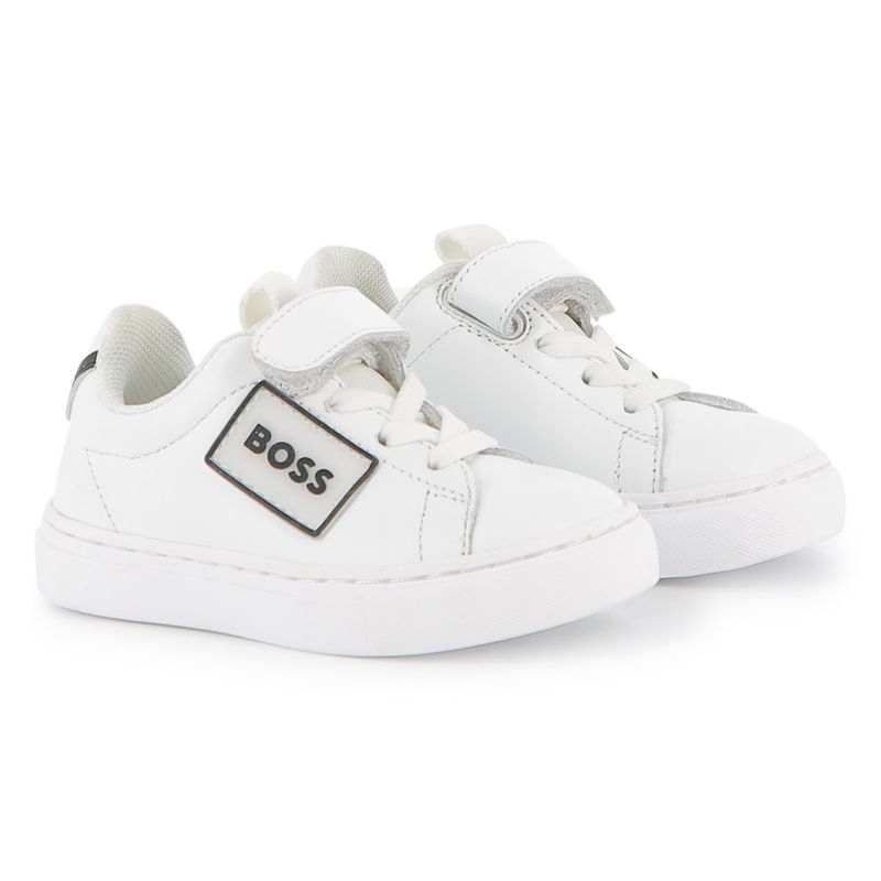 WHITE SHOE LACE & VELCRO CLOSURE / J52573-10P