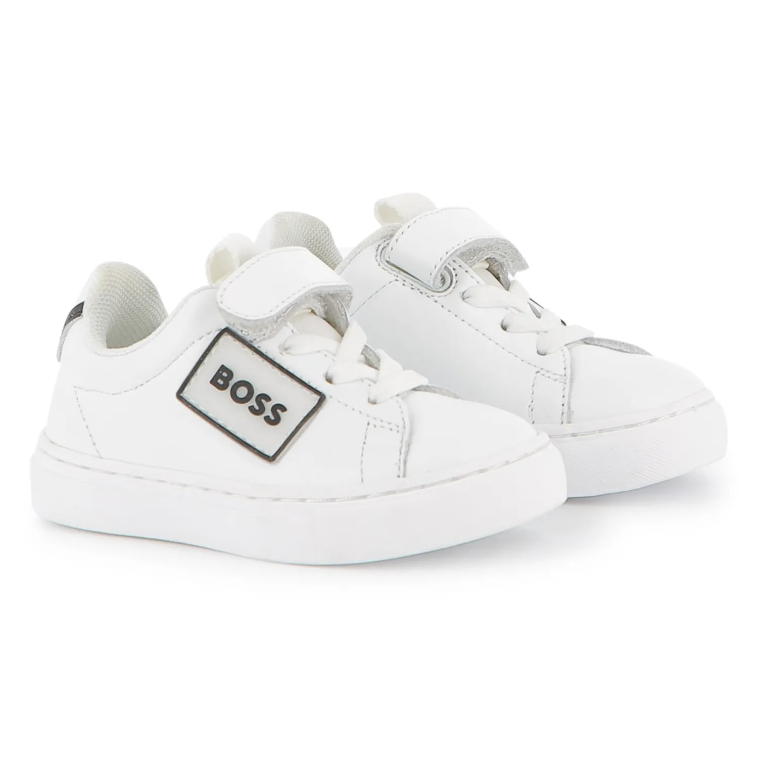 WHITE SHOE LACE & VELCRO CLOSURE / J52573-10P