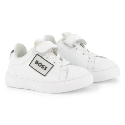 WHITE SHOE LACE & VELCRO CLOSURE / J52573-10P