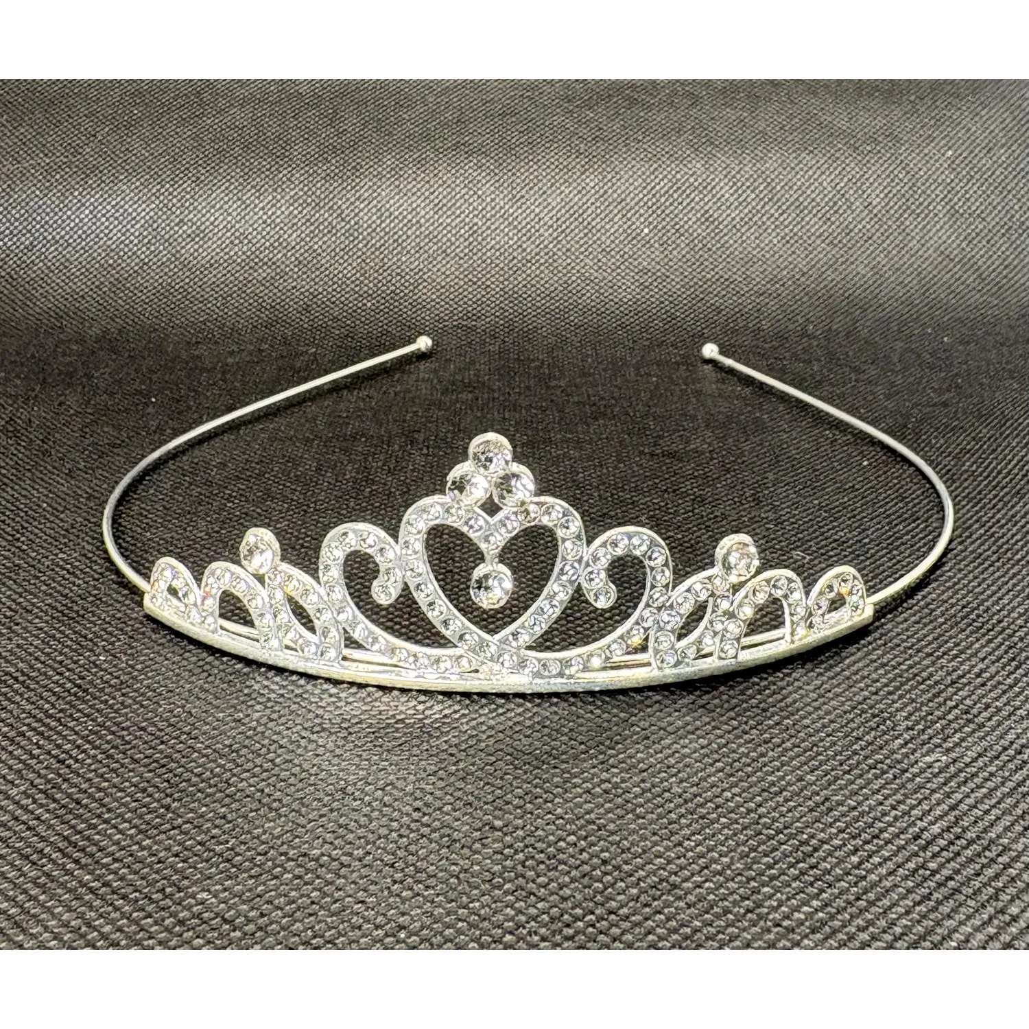 TIARA SILVER & RHINESTONES LARGE RHINESTONE TRIM / C