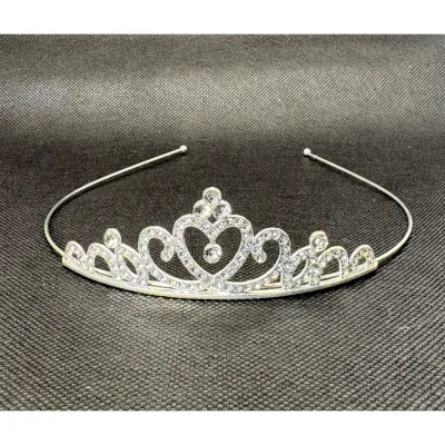 TIARA SILVER & RHINESTONES LARGE RHINESTONE TRIM / C