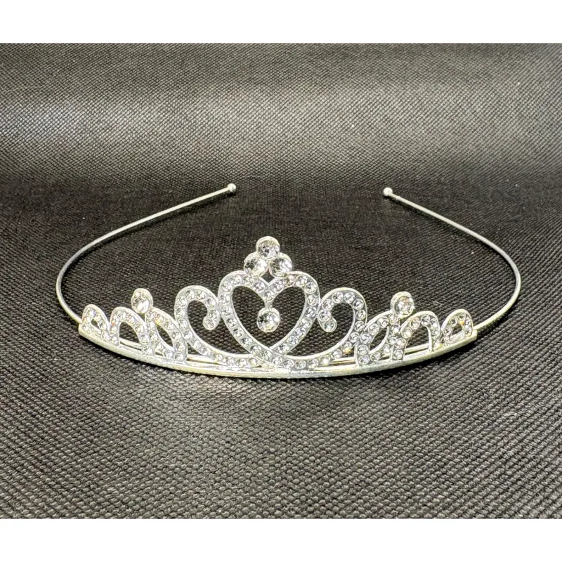 TIARA SILVER & RHINESTONES LARGE RHINESTONE TRIM / C