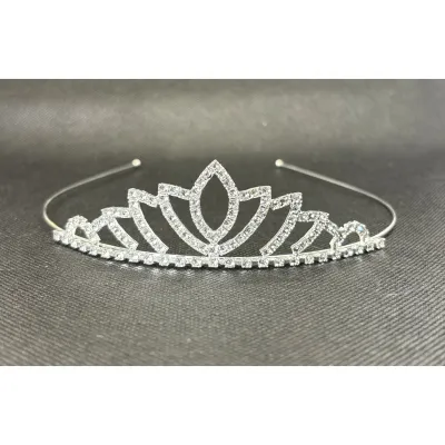 RHINESTONE & SILVER TIARA TULIP SHAPE / D