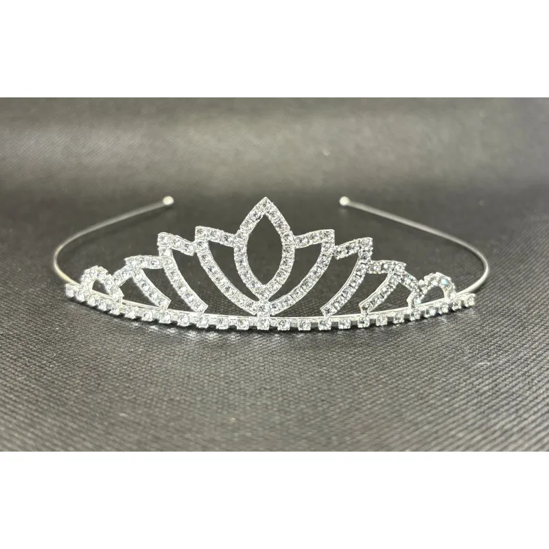 RHINESTONE & SILVER TIARA TULIP SHAPE / D