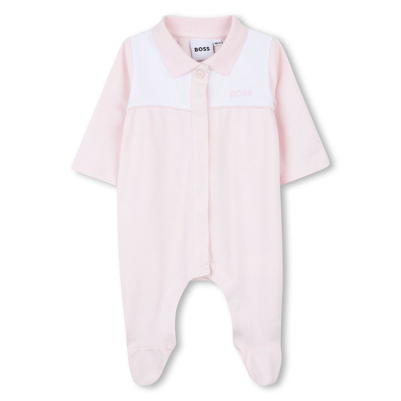 PALE PINK POLO SLEEPER FRONT CLOSURE WHT TRIM / J52501-44L