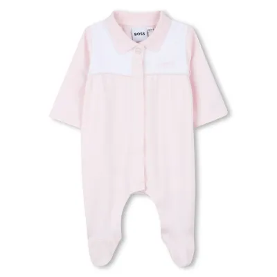 PALE PINK POLO SLEEPER FRONT CLOSURE WHT TRIM / J52501-44L