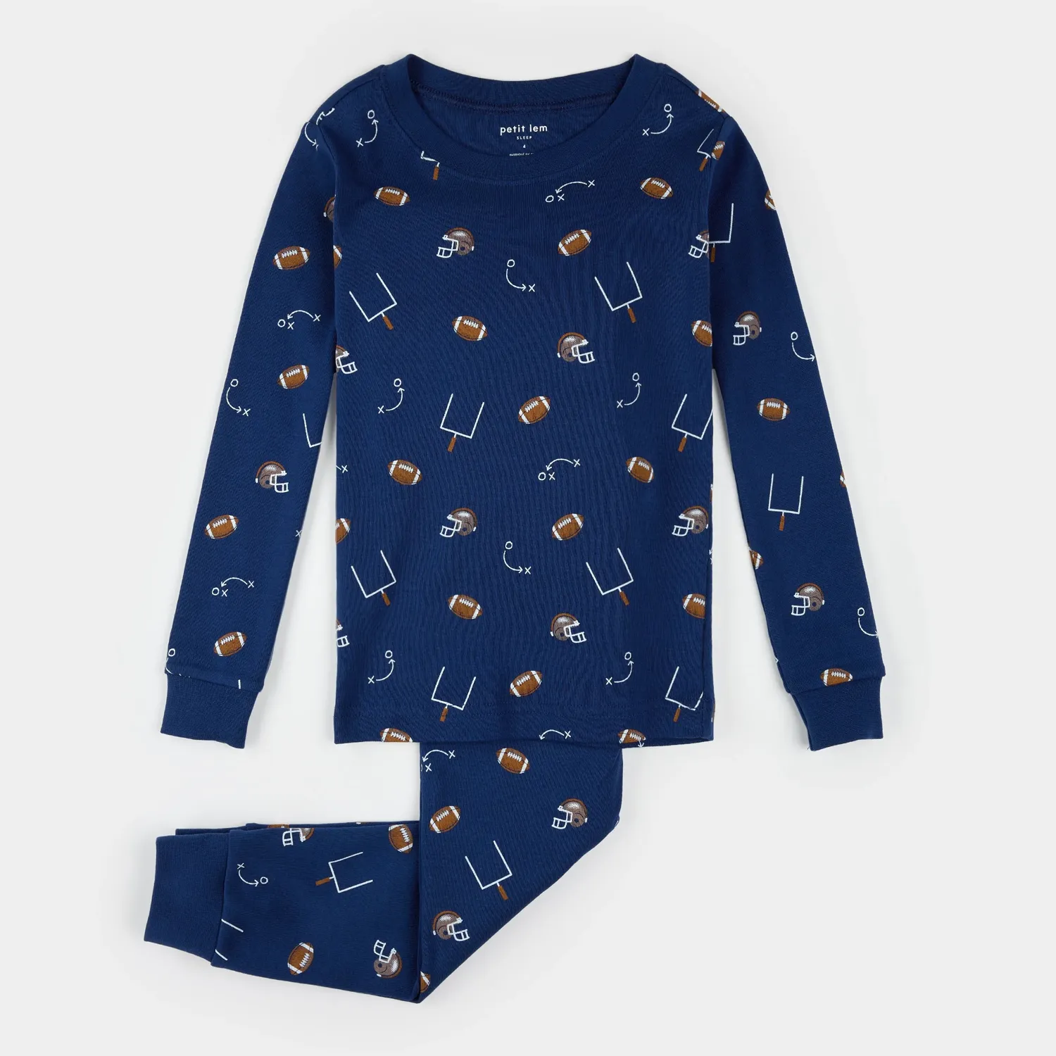 BLUE 2PC PYJAMA FOOTBALL PRINT / 25FRS16Q05K