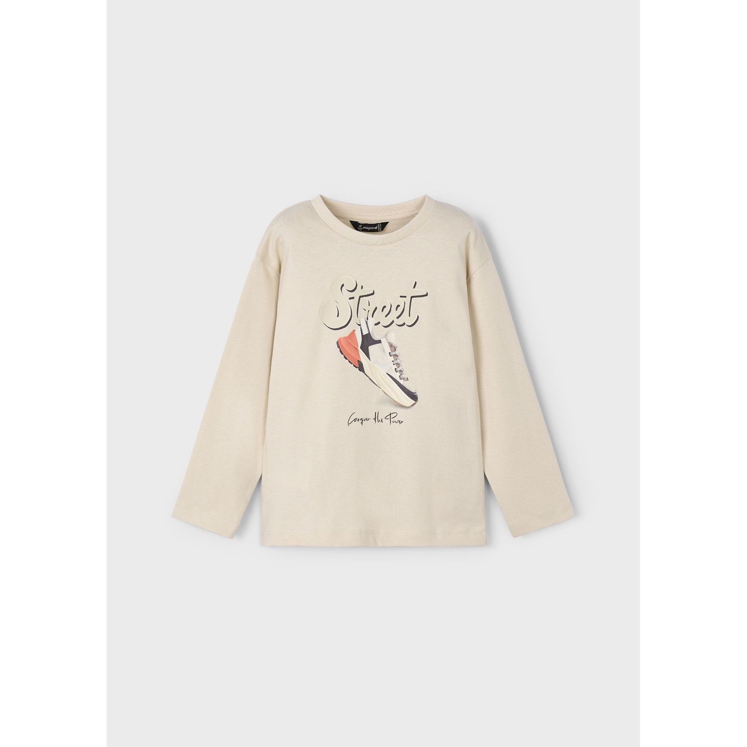 BEIGE TSHIRT SNEAKER PRINT LONG SLEEVE / 4079-056
