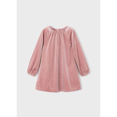 PINK VELVET DRESS SPARKLY / 4923-046