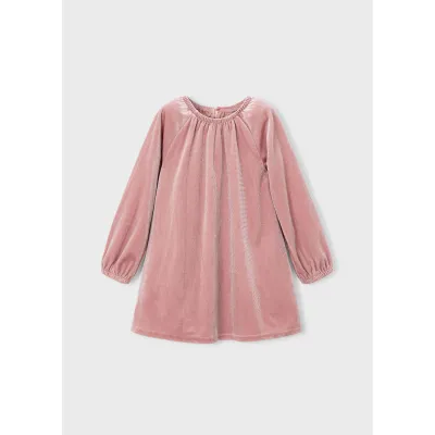 PINK VELVET DRESS SPARKLY / 4923-046