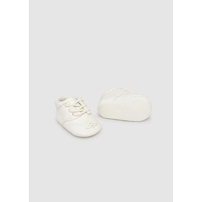 IVORY SHOES PINHOLE TRIM LACES / 9945-092