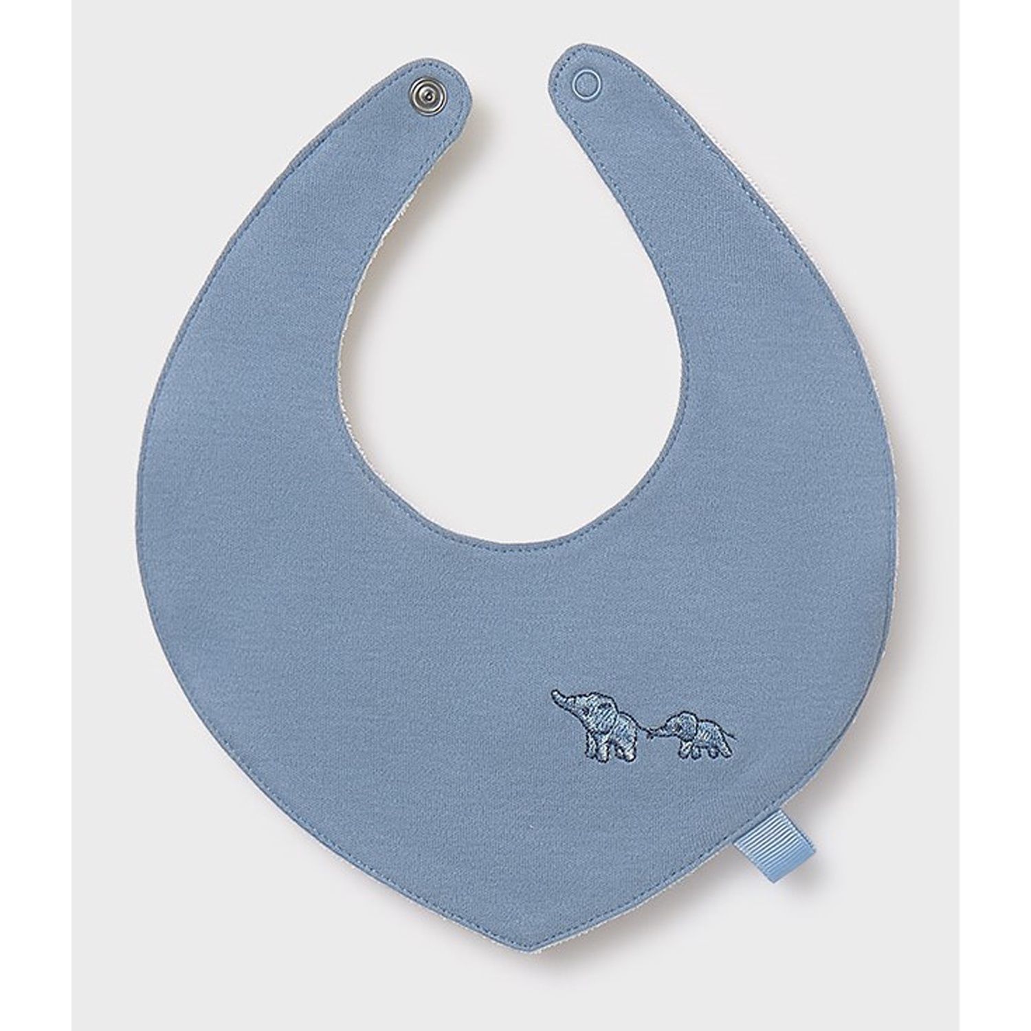 BLUE BIB ELEPHANT EMBROIDERY / 9949-038