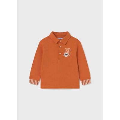 ORANGE LONG SLEEVE POLO NUMBER 8 / 2101-070
