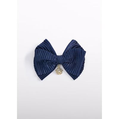 NAVY HAIRCLIP PLEATED KNIT / 5971-077