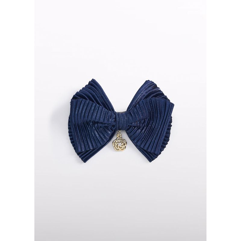 NAVY HAIRCLIP PLEATED KNIT / 5971-077