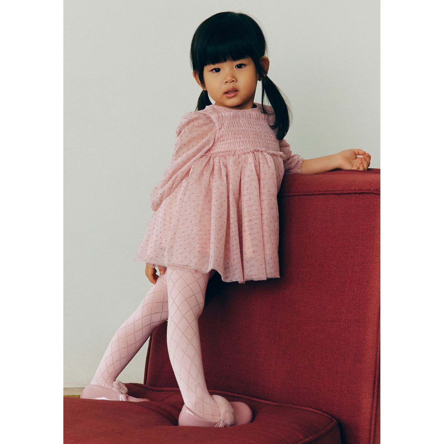 PINK DRESS SHIMMER TULLE / 5506-008