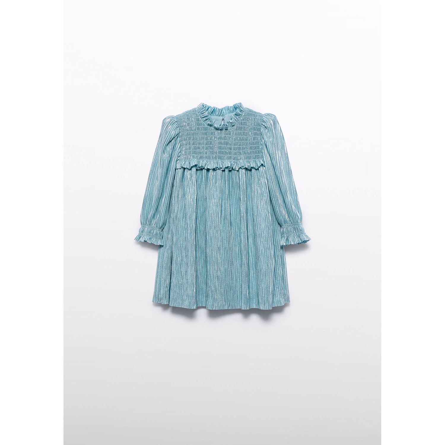 TEAL DRESS KNIT PLEATED / 5510-009