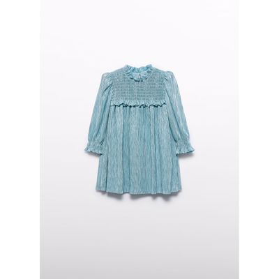 TEAL DRESS KNIT PLEATED / 5510-009