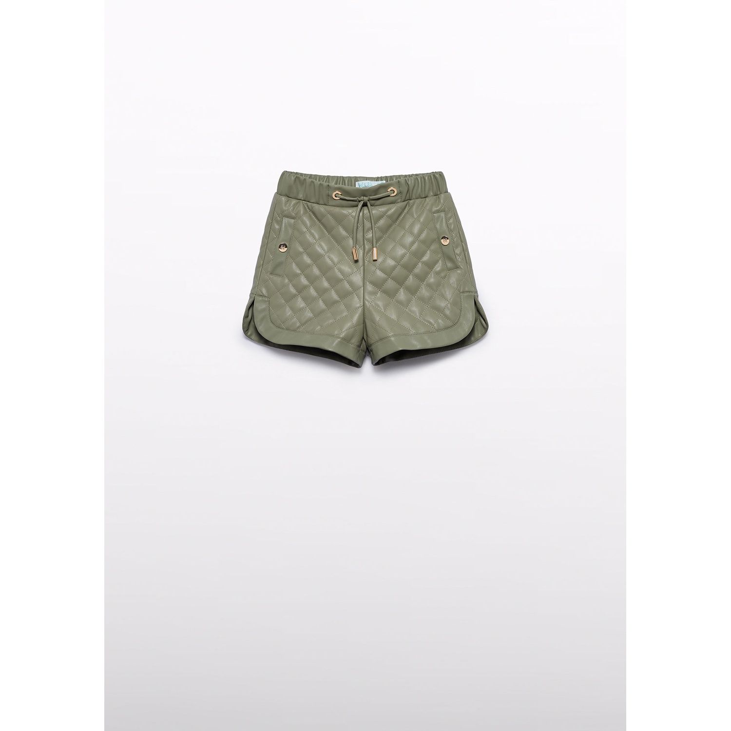 GREEN PLEATHER SHORTS PADDED / 5720-006