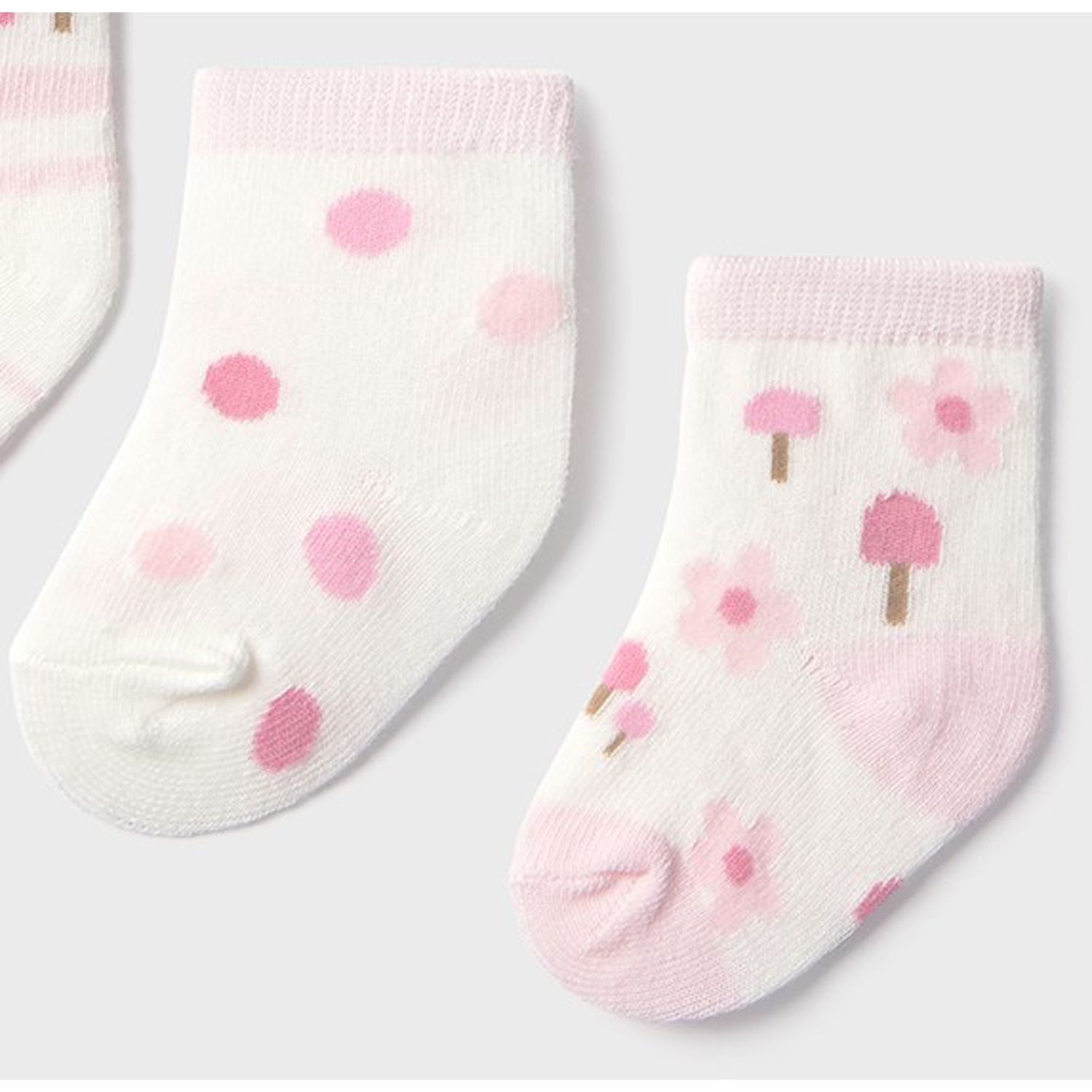 2PC SOCK SET PINK TREE & POLKA DOTS / 9921-068