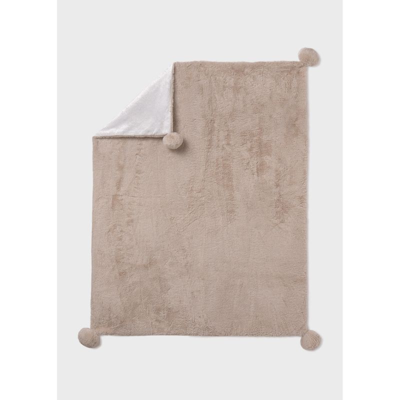 BEIGE FUR BLANKET GOLD SHIMMER / 9955-055