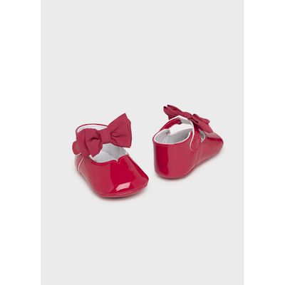 RED PATENT MARYJANE SHOE FABRIC BOW / 9961-089