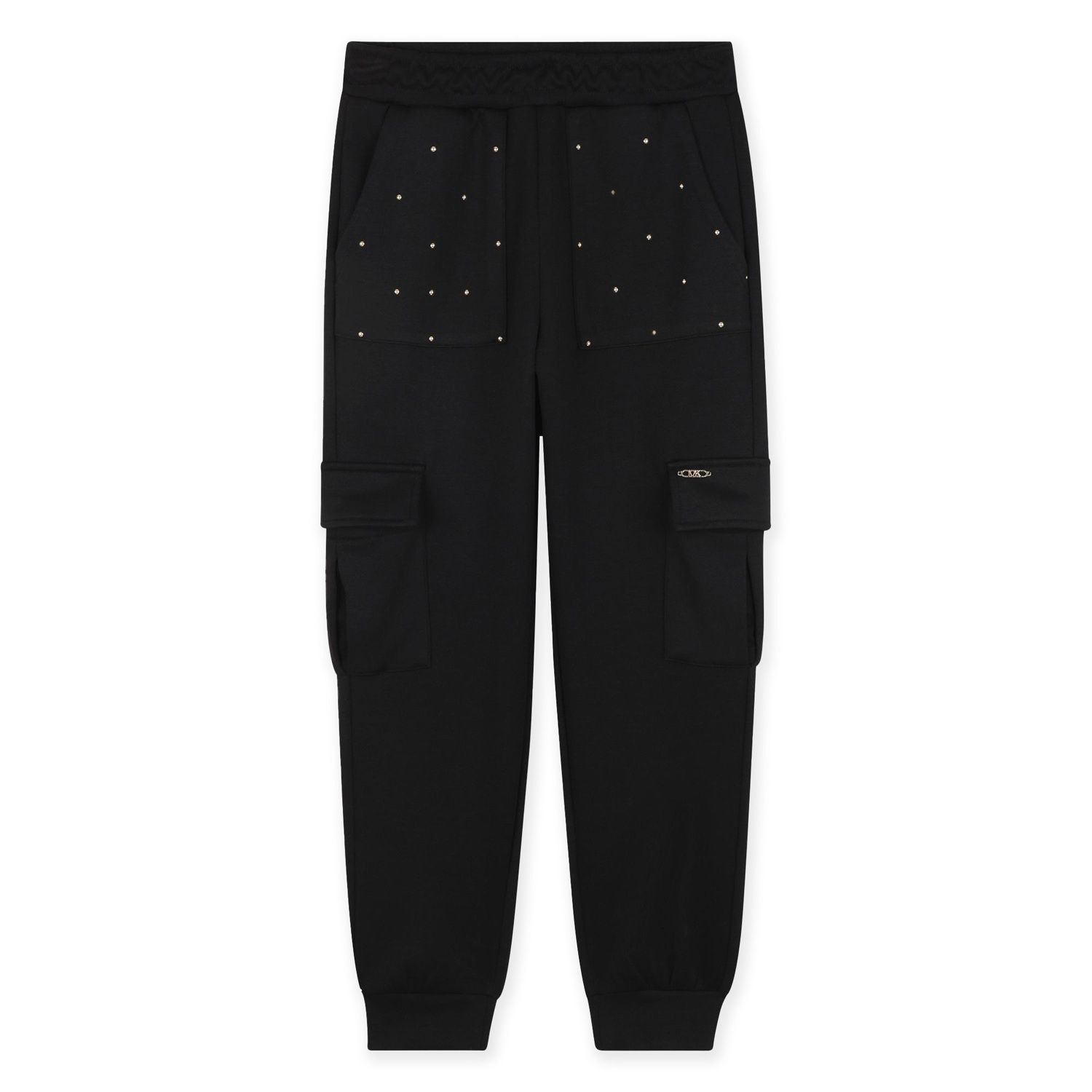BLACK CARGO SWEATPANTS / R30446-09B